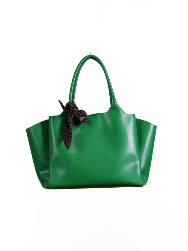 Yeşil Puantiye Fular Çanta