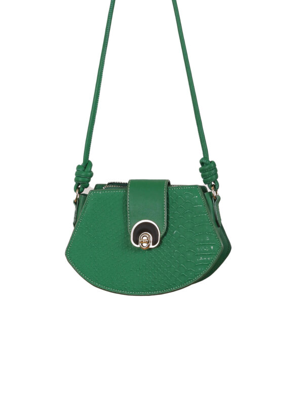 Yeşil Kroko Yarım Ay Çanta