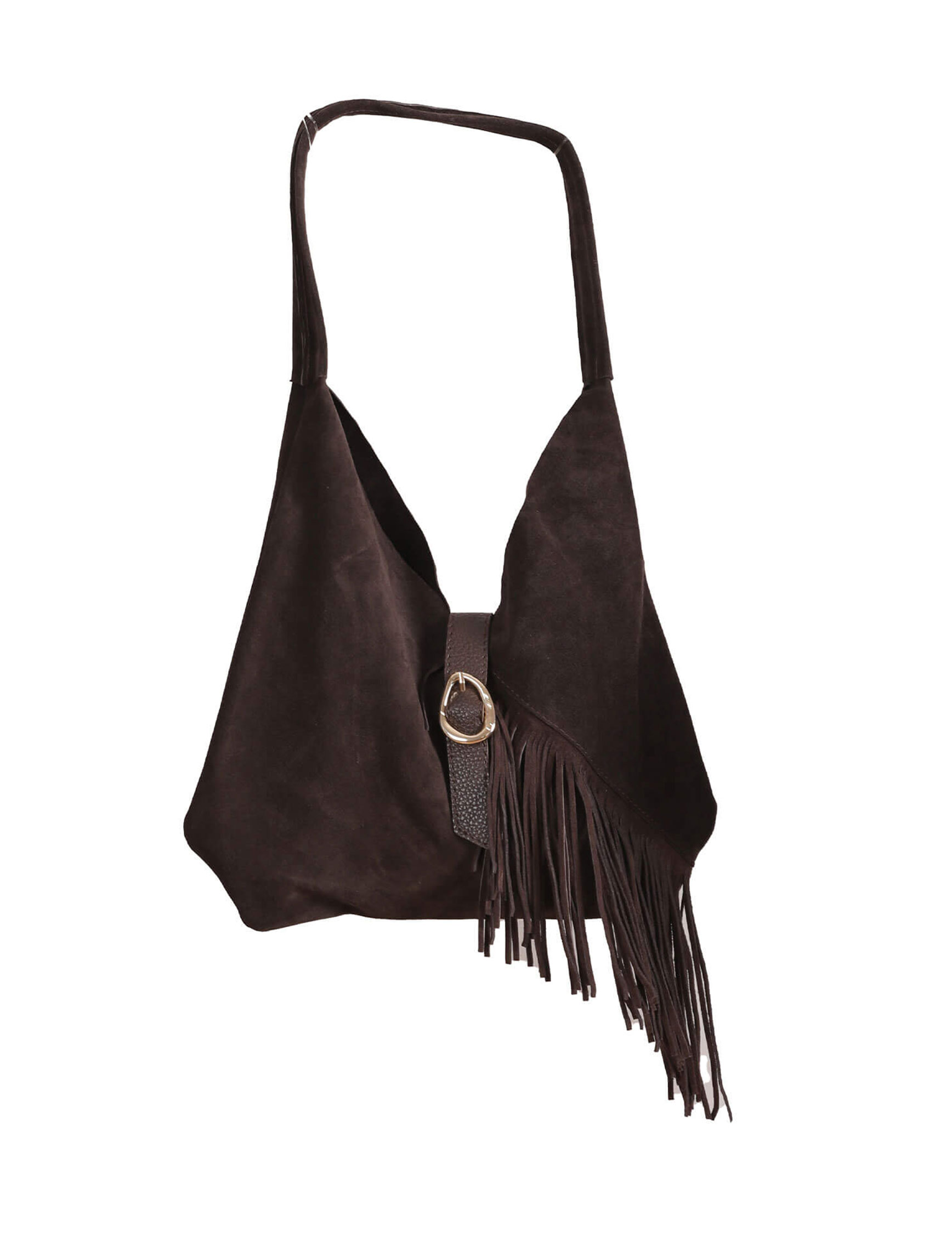 Kahve Süet Püsküllü Amaril Çanta