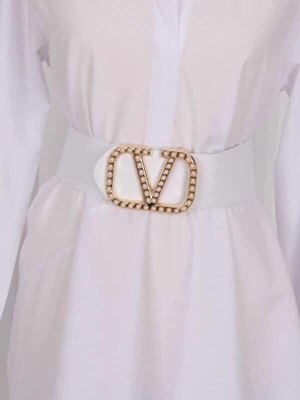 Beyaz Kalın V İnci Kemer