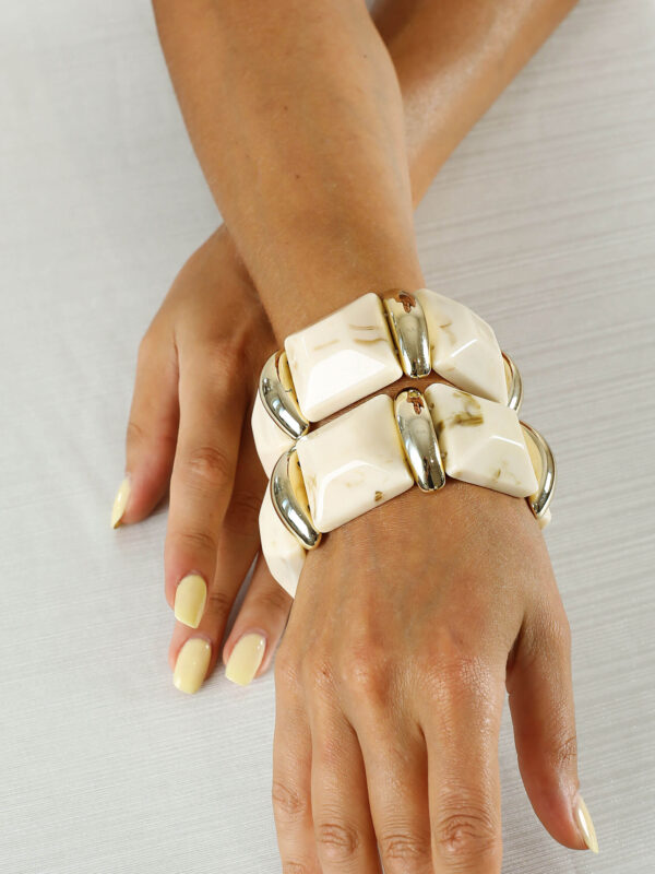 Ekru Gold Kemik Bileklik