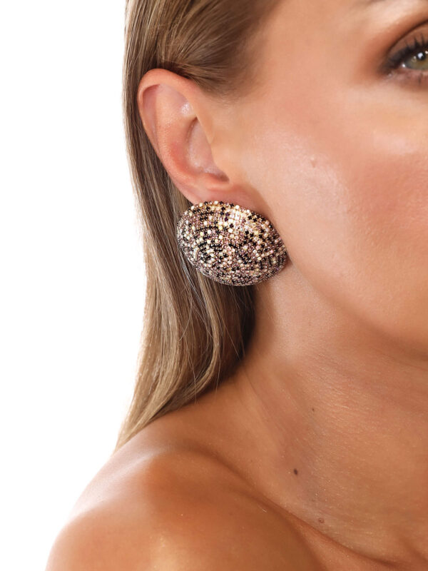 Renkli Taşlı Daire Küpe