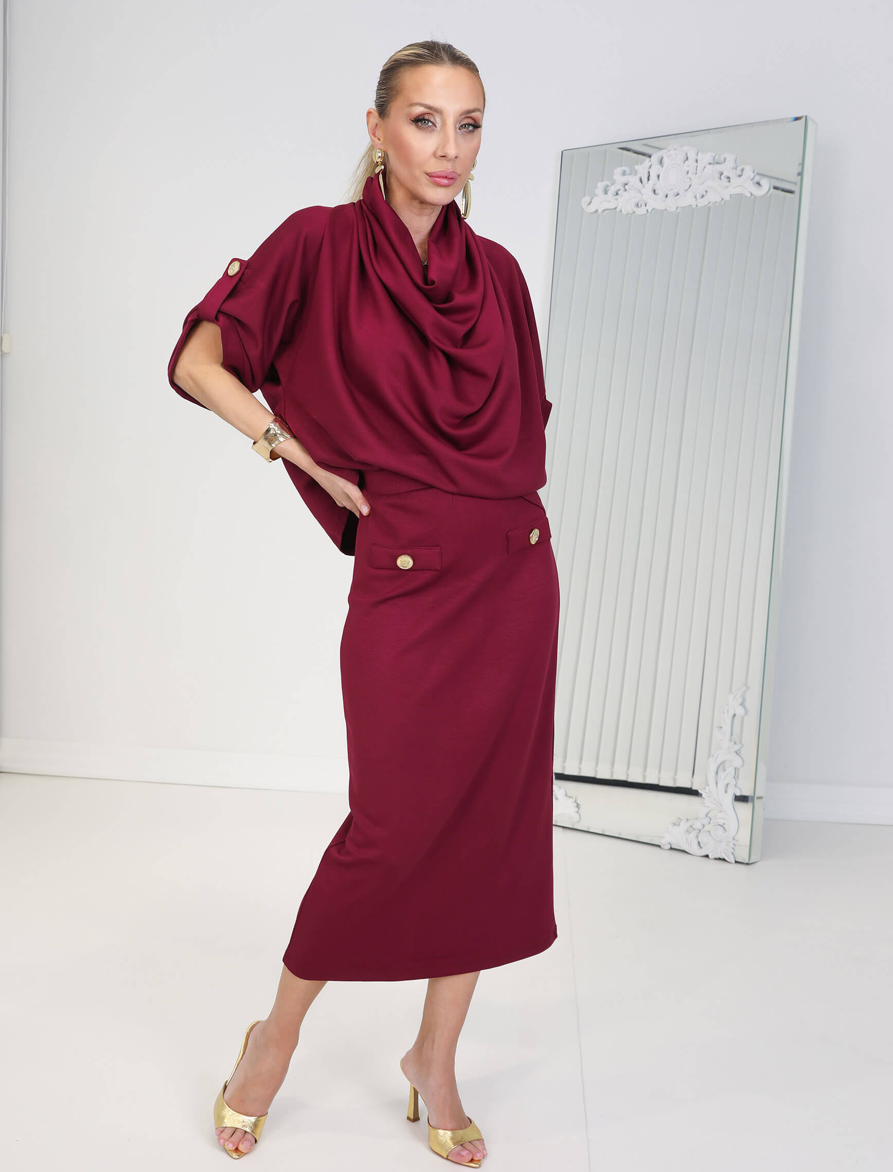 Bordo Monart Takım - Görsel 4