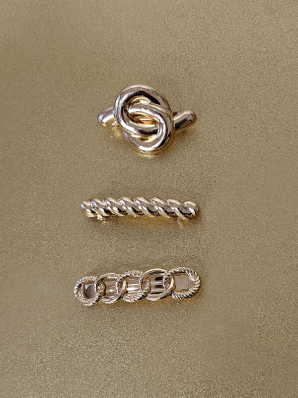 Üçlü Burgu Gold Toka Set