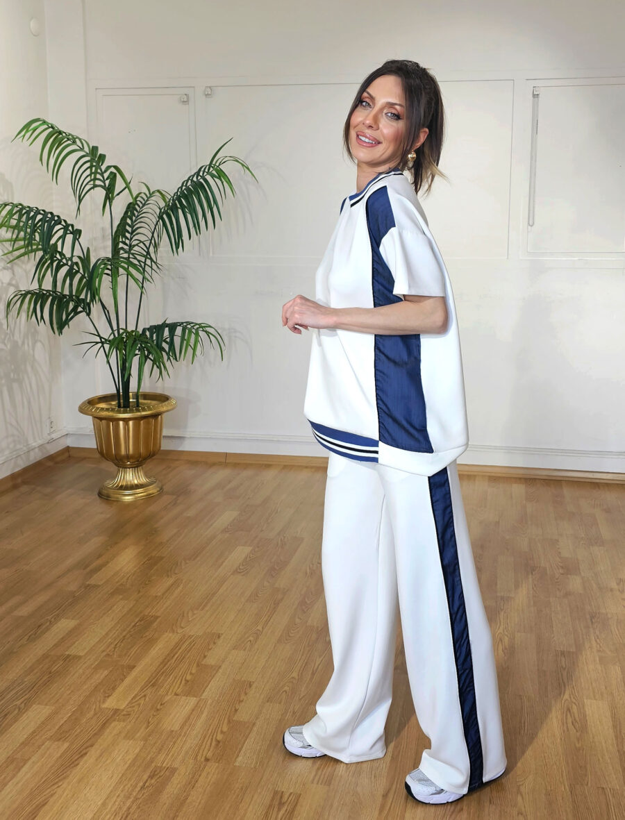 Beyaz Tensel Jean Detay Fluo Takım - Görsel 2