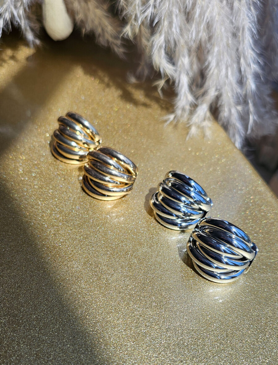 Gold Sheen Küpe - Görsel 2