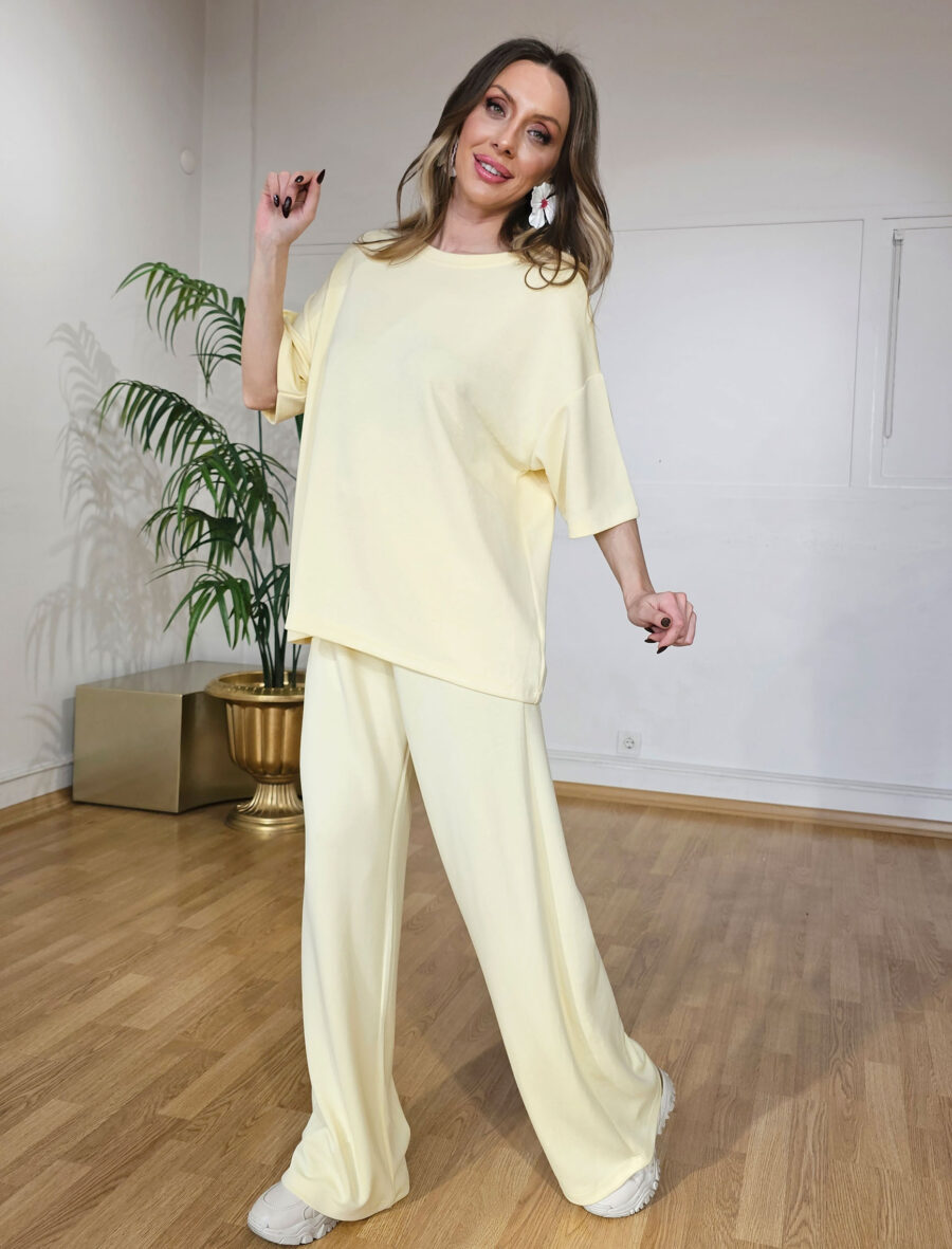 Sarı Pastel Modal Takım