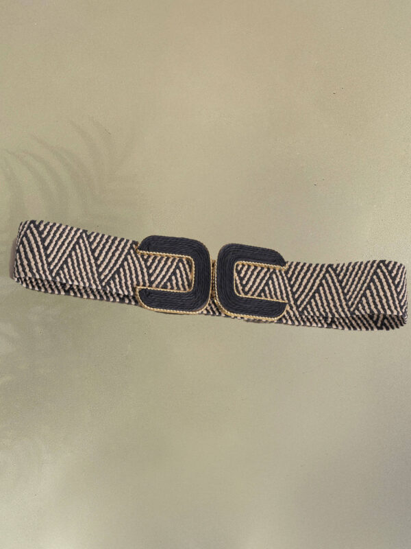 Siyah Taş Çizgi  Dora Hasır Kemer