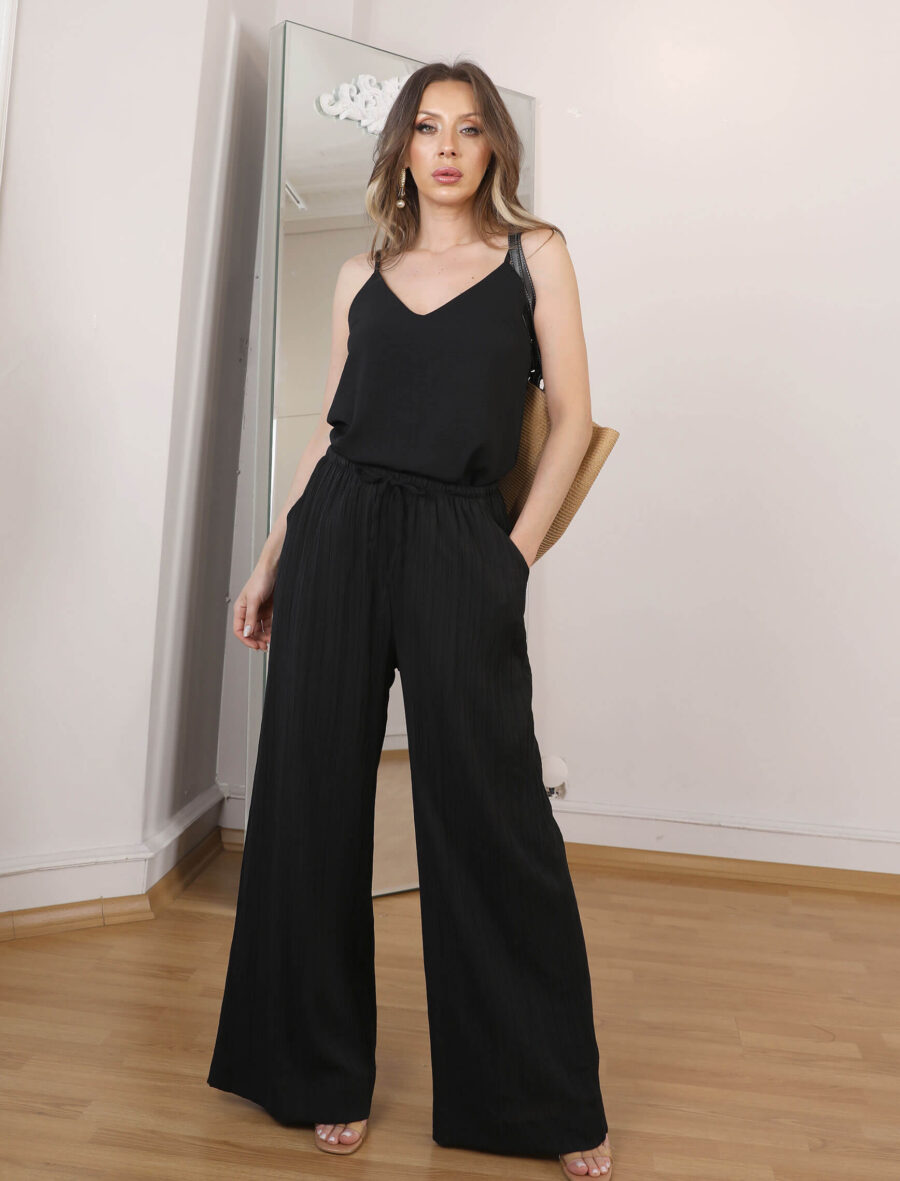 Siyah Gofre Moore Pantolon - Görsel 3