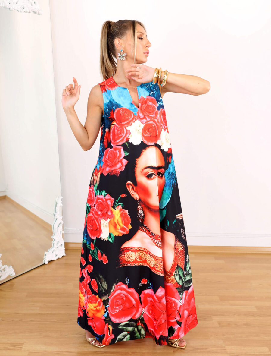 Frida Popart Elbise - Görsel 4