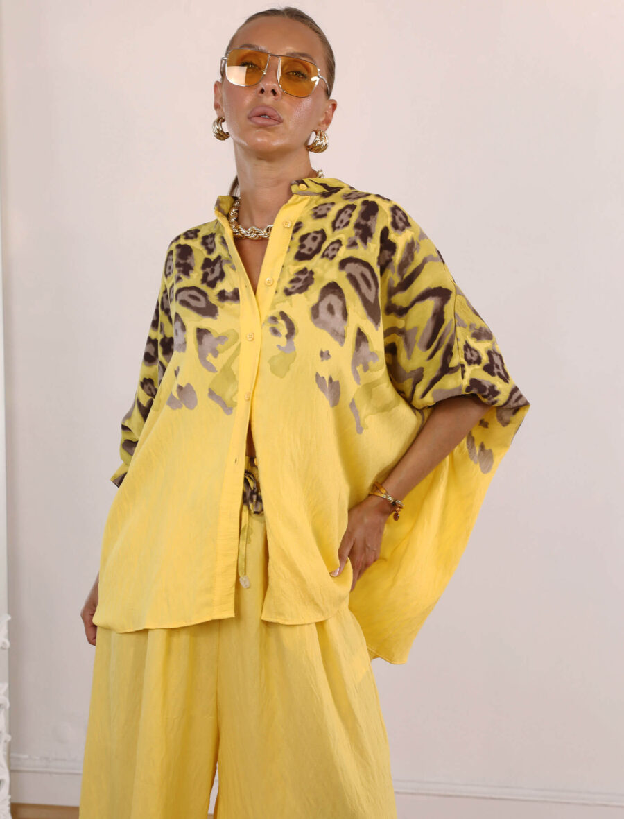 Sarı Leopardesen Lia Takım - Görsel 5