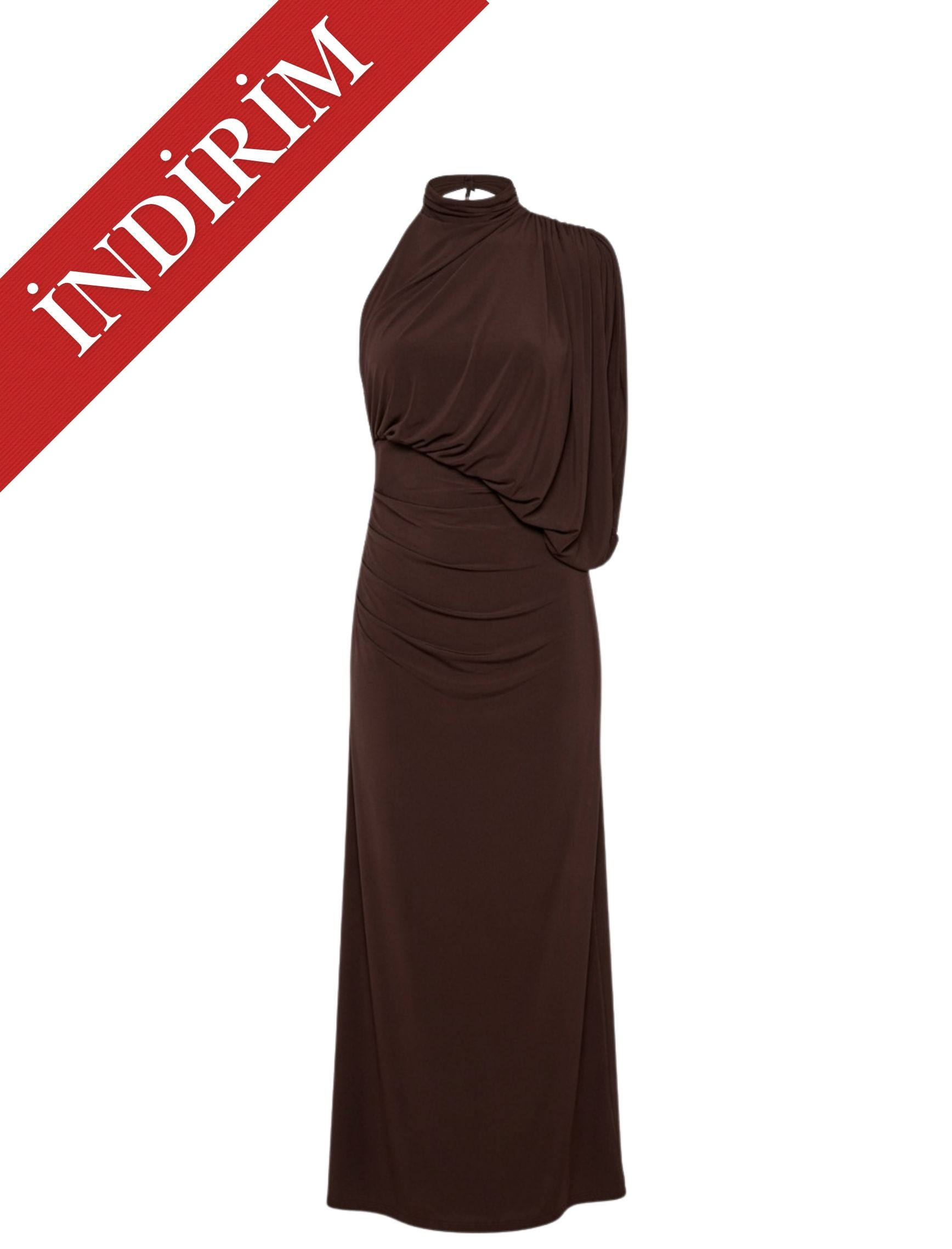 Kahve Belissi Elbise - OUTLET