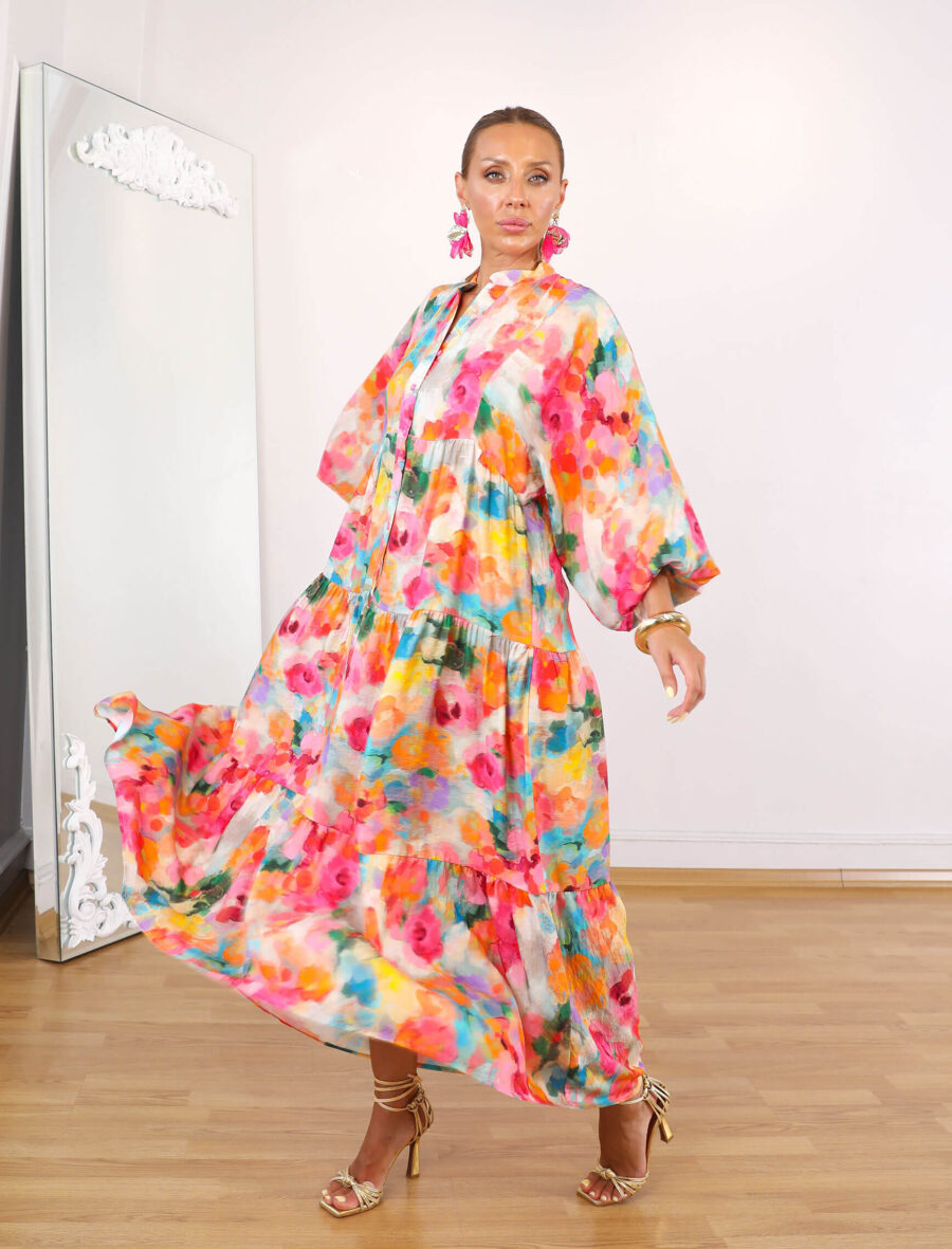 Renkli Batik Palermo Elbise