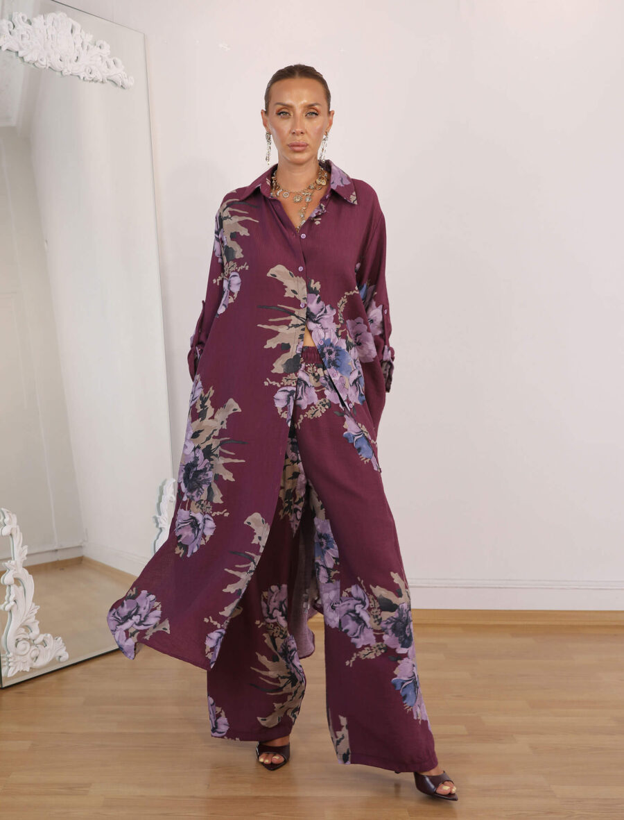 Bordo Warda Tunik Takım