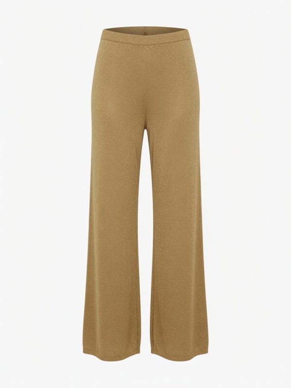 Gold Simli Triko Pantolon