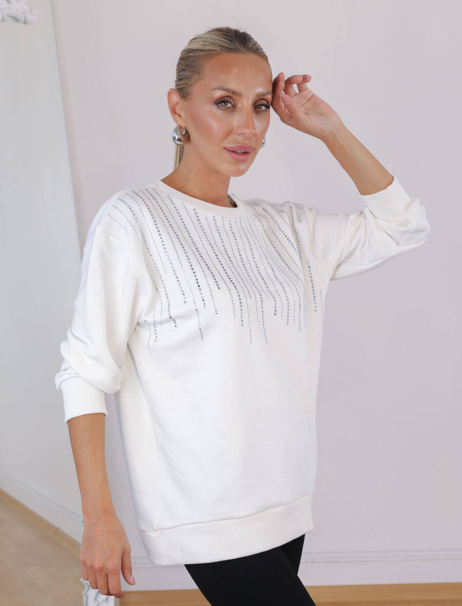 Ekru Sıra Taş Lucido Sweat - Görsel 3