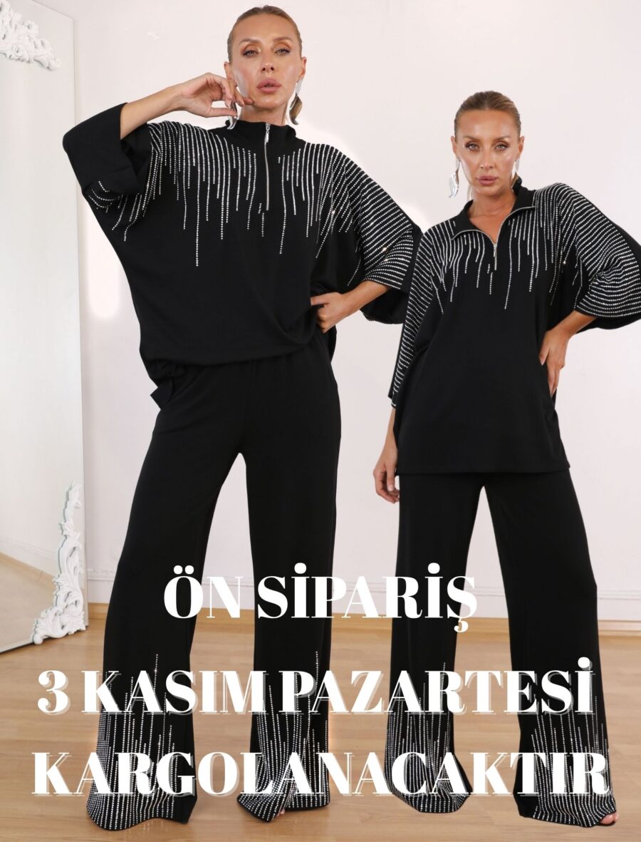 Siyah Brillant Taşlı Takım