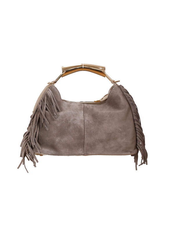 Vizon Süet Gold Saplı Çanta