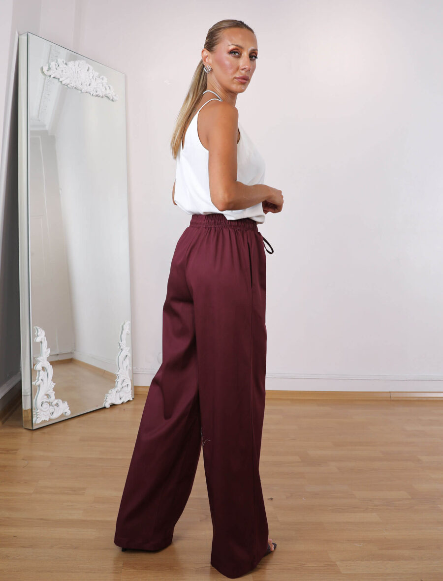 Bordo Felicia Pantolon - Görsel 4