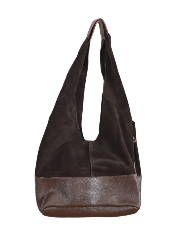 Kahve Süet-Deri Rojo Çanta