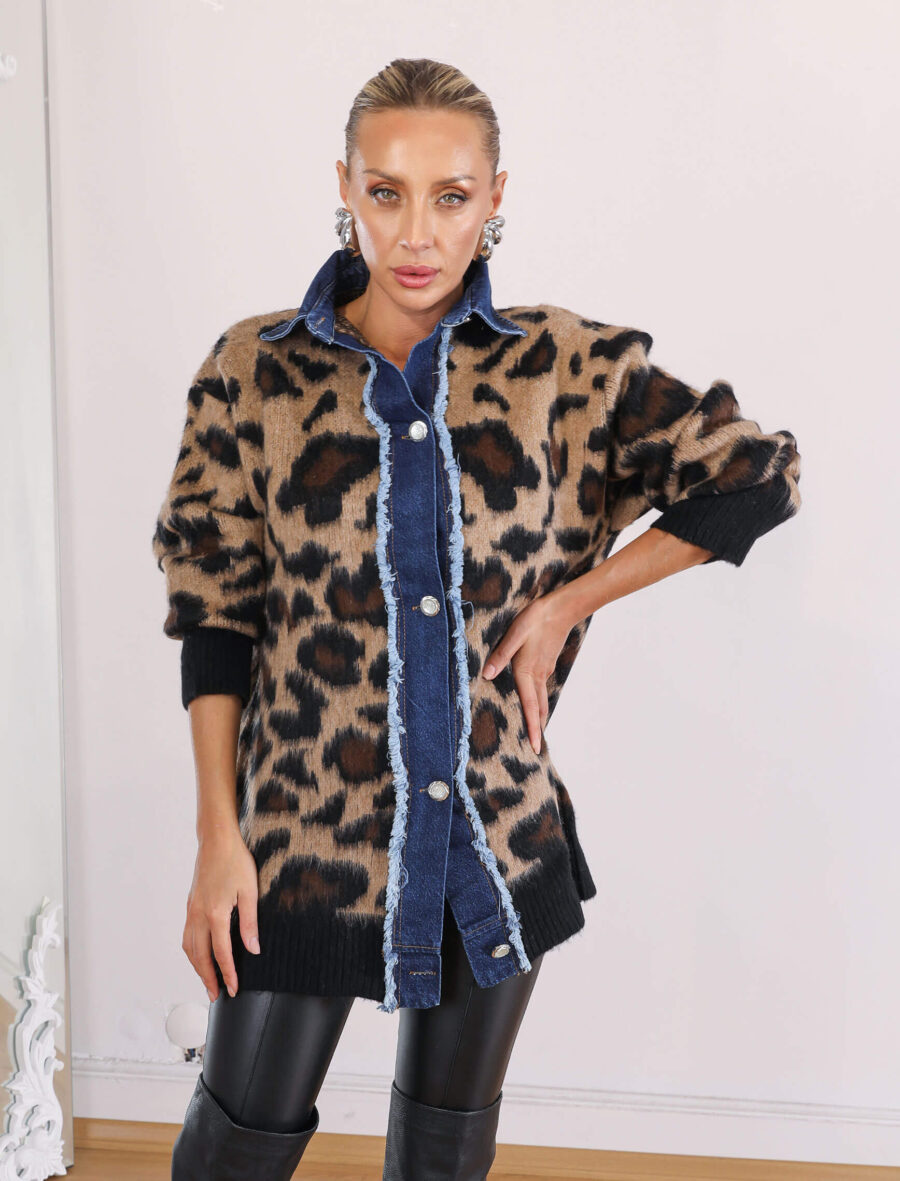 Jean Detay Leopardesen Hırka