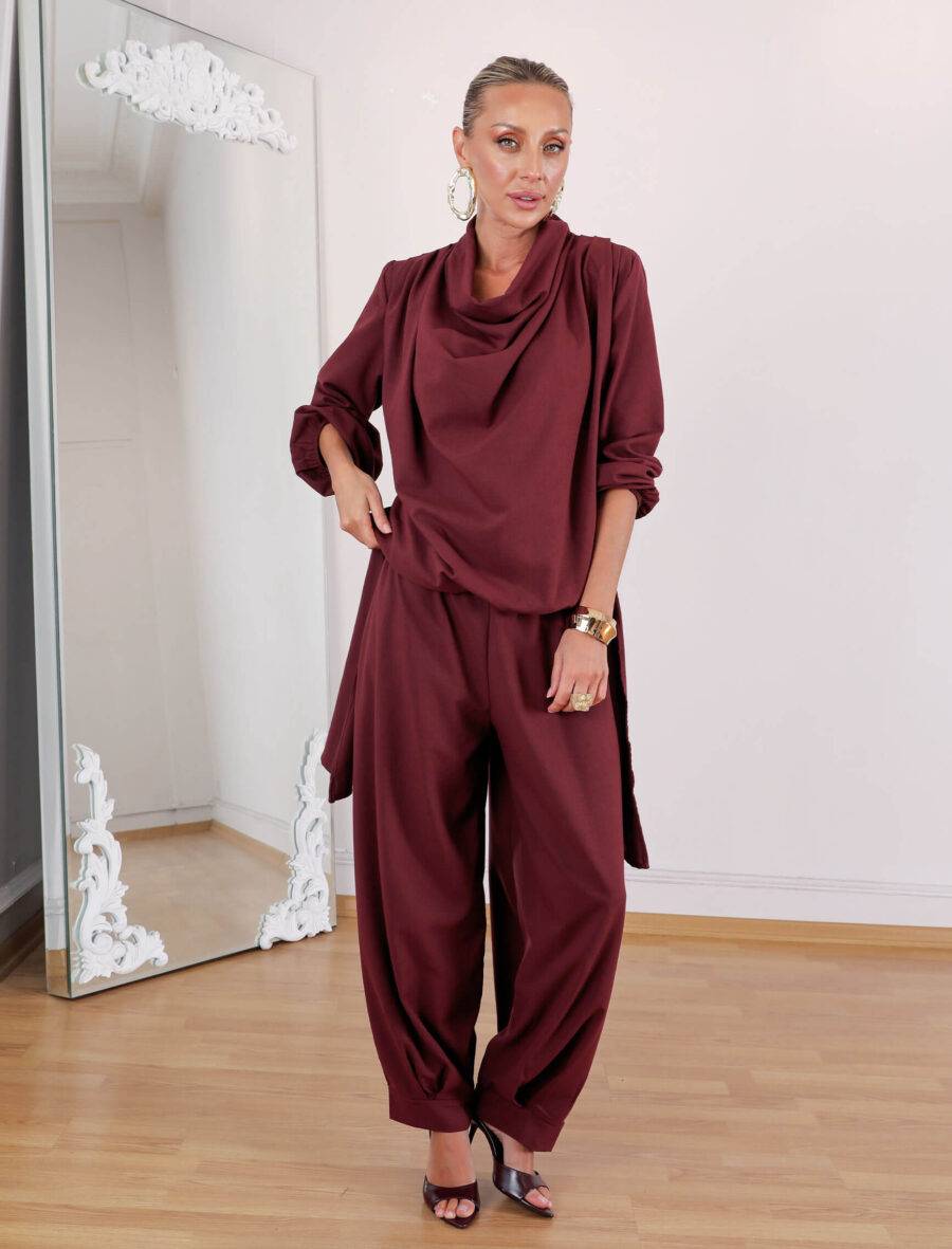 Bordo Degaje Etrico Takım - Görsel 4