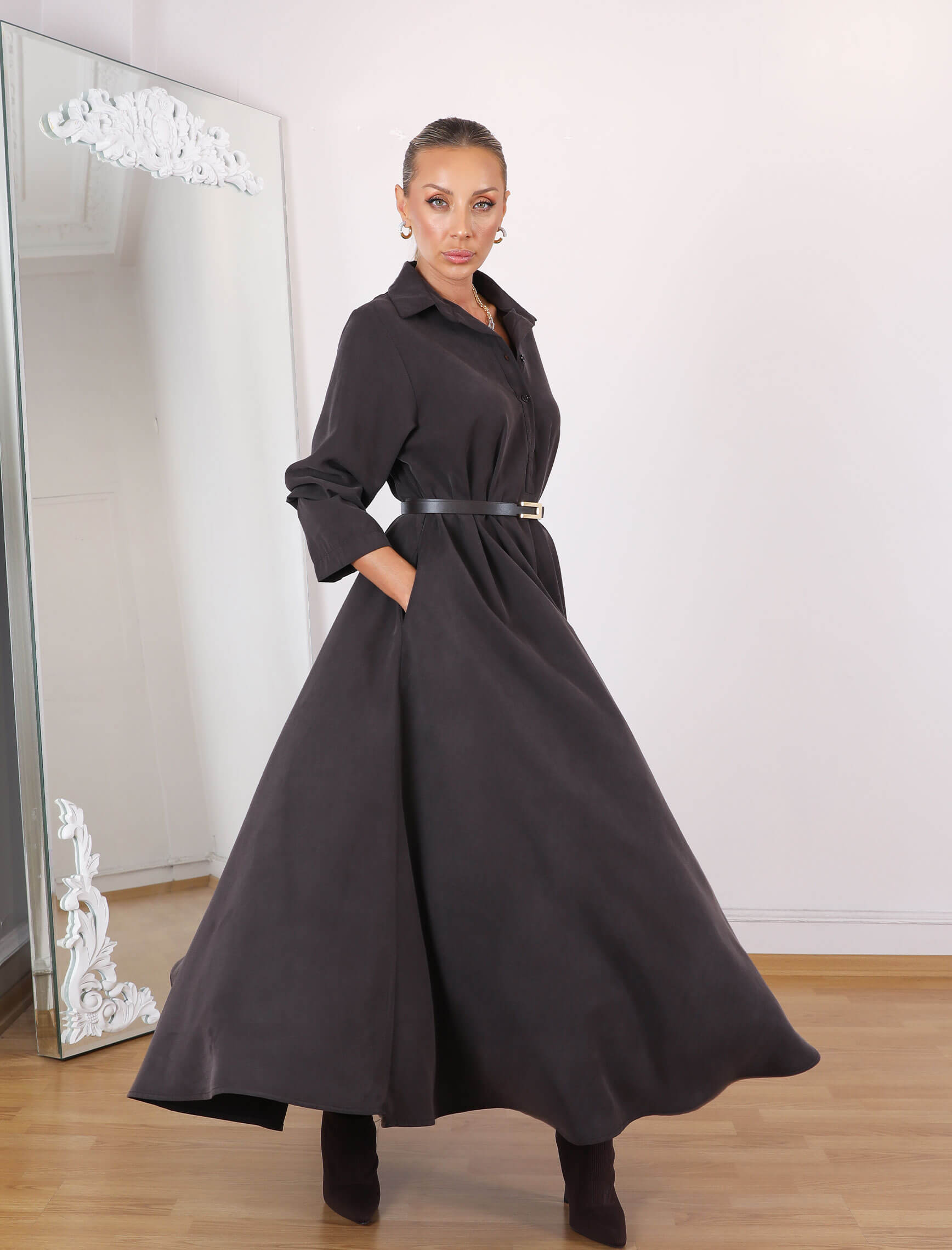 Kahve Gremo Elbise - Görsel 5