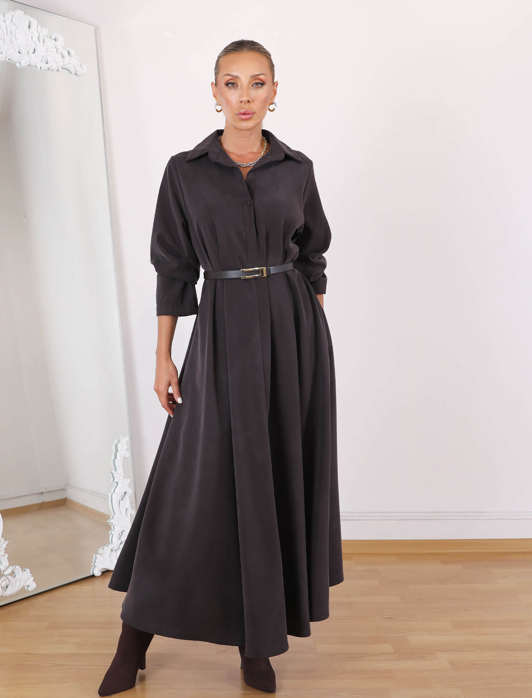 Kahve Gremo Elbise - Görsel 4