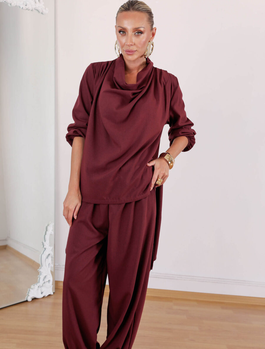 Bordo Degaje Etrico Takım - Görsel 3