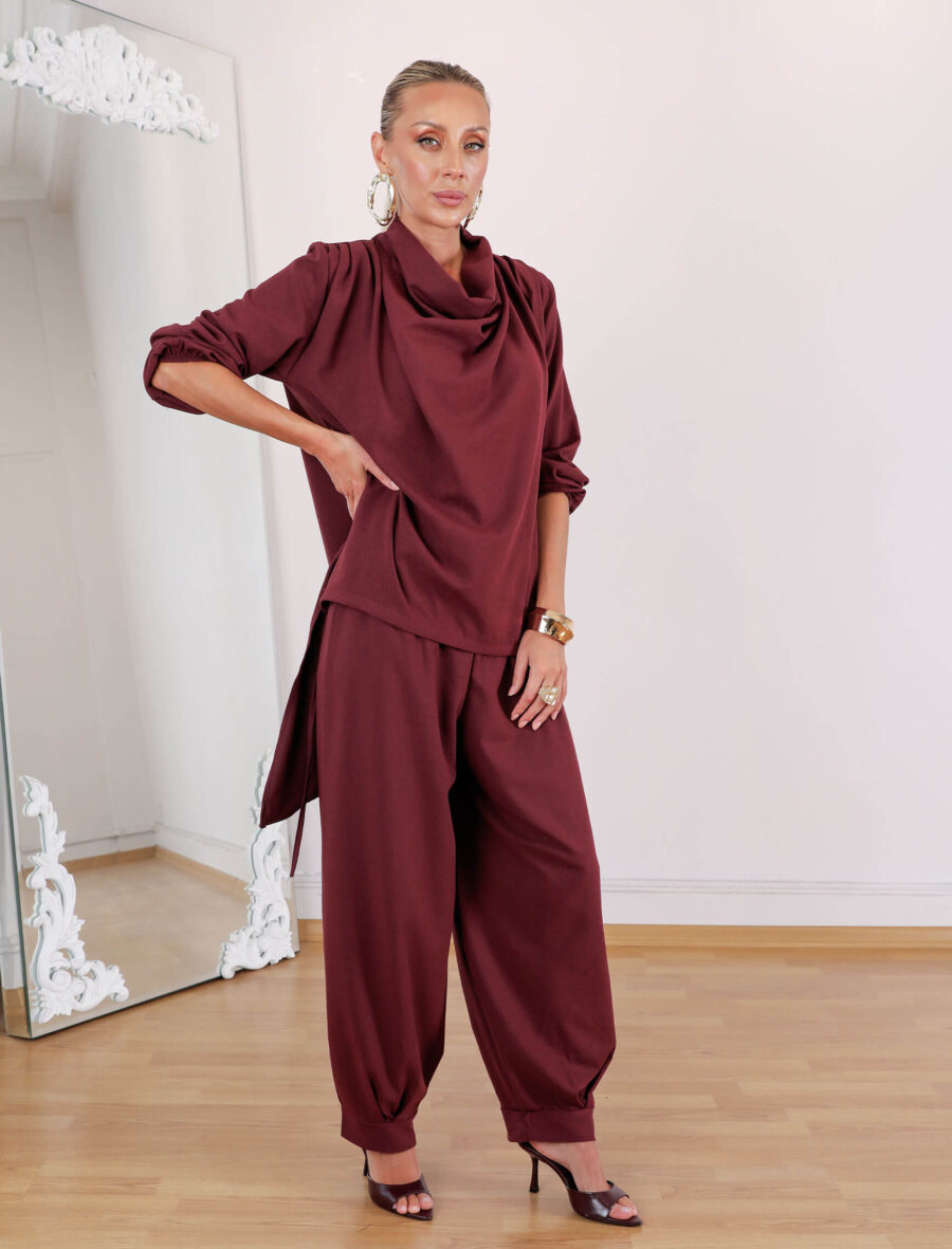 Bordo Degaje Etrico Takım - Görsel 2