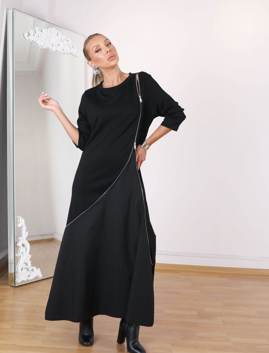 Siyah Belotti Elbise