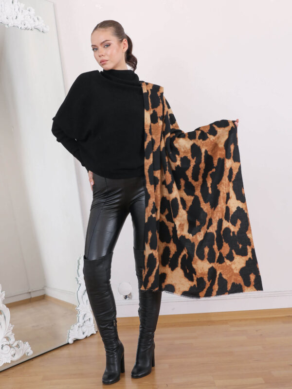 Gold Leopardesen Metra Şal