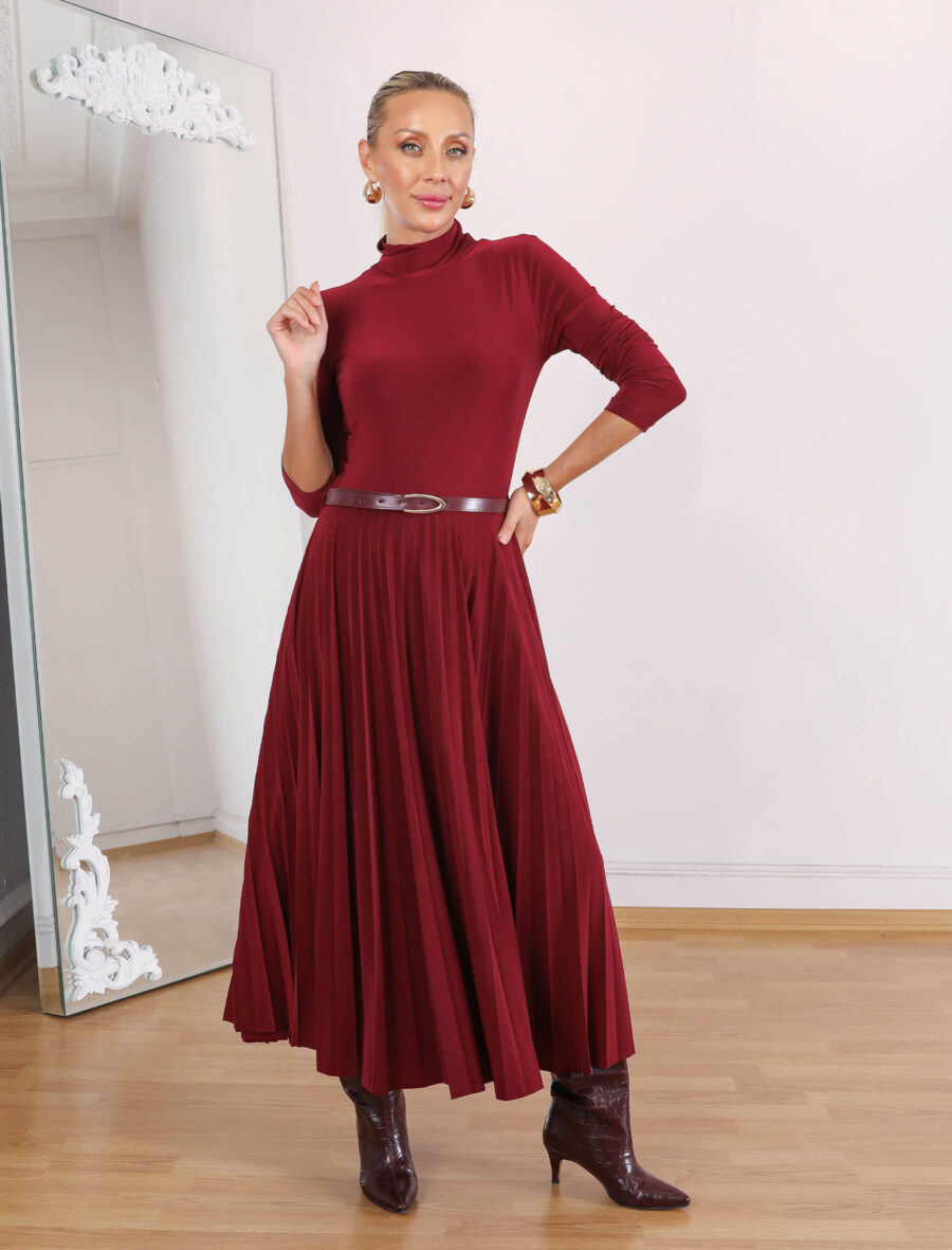 Bordo Kemerli Love  Ebise - Görsel 3