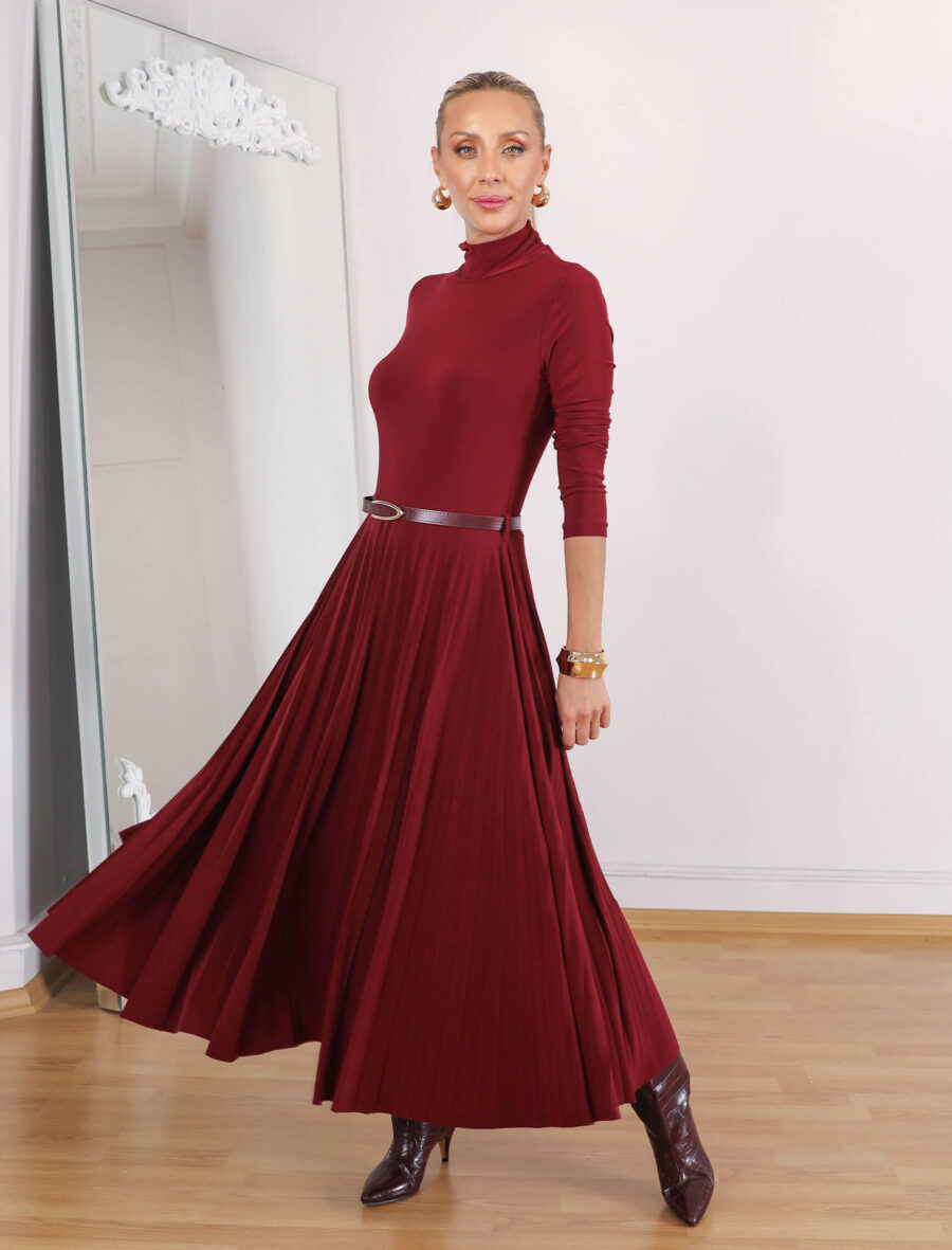 Bordo Kemerli Love  Ebise