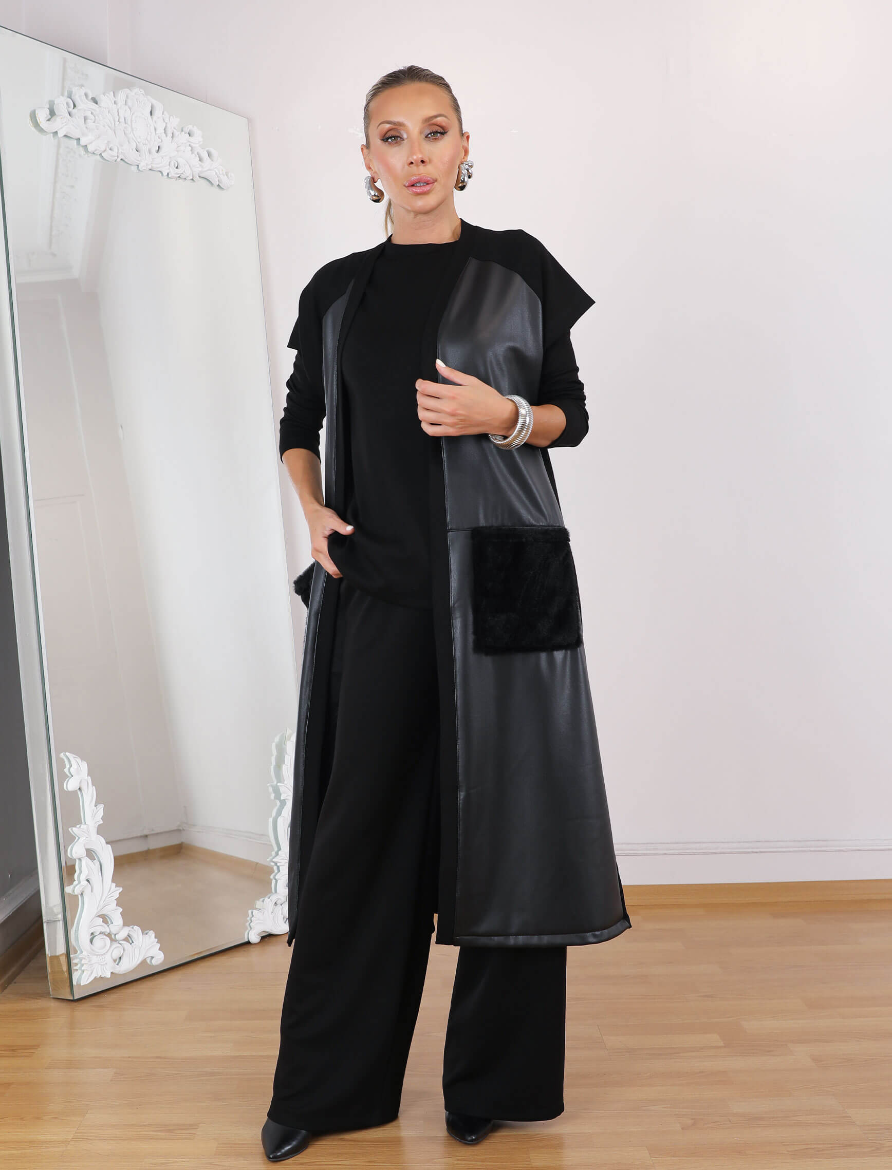 Siyah Viya 3lü Takım - Görsel 4