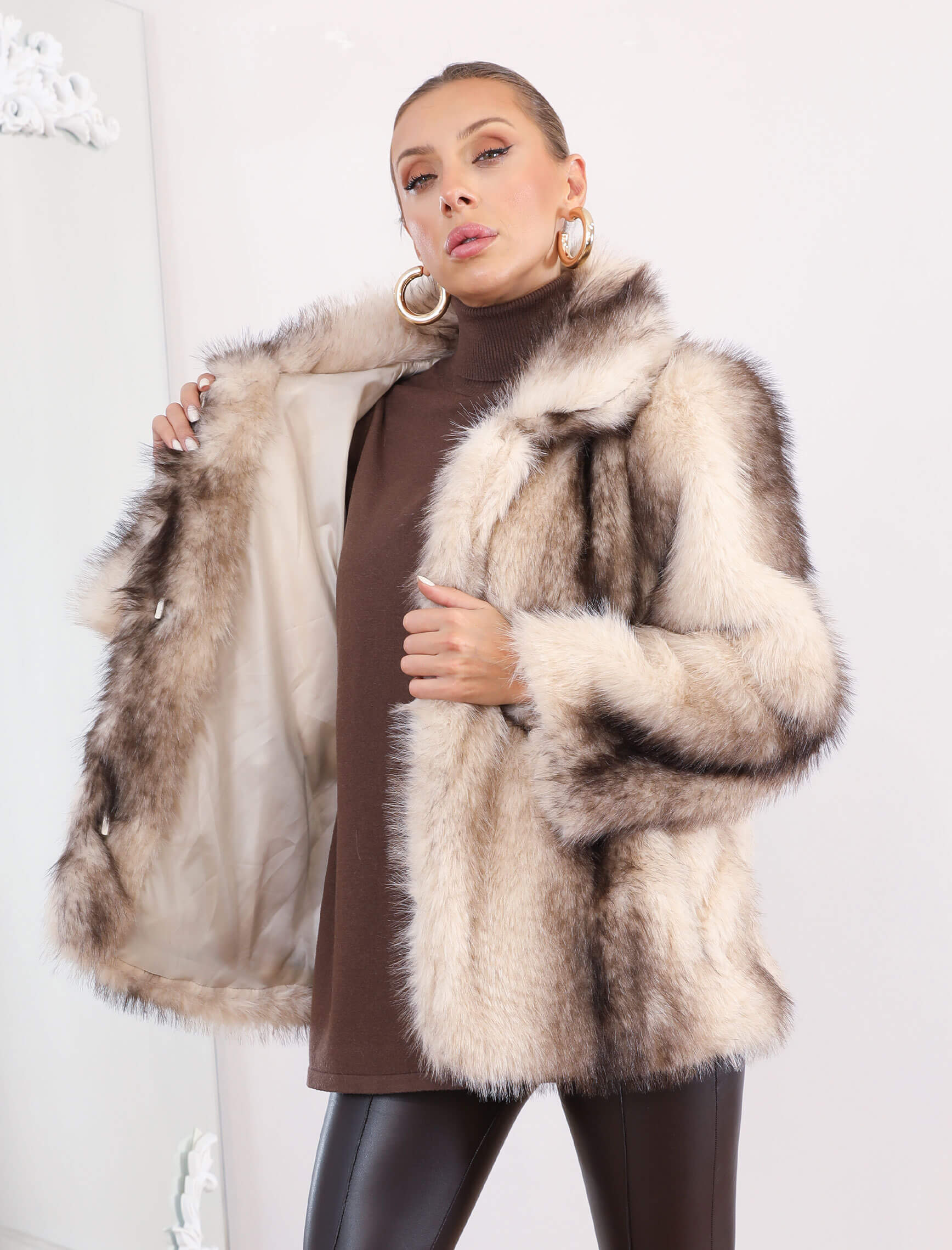 Ekru Matilda Kürk - Görsel 3