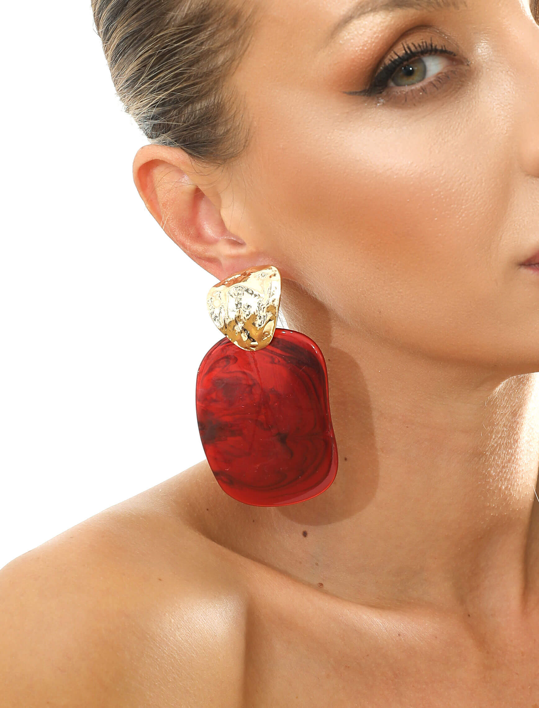 Bordo Kemik Kika Küpe