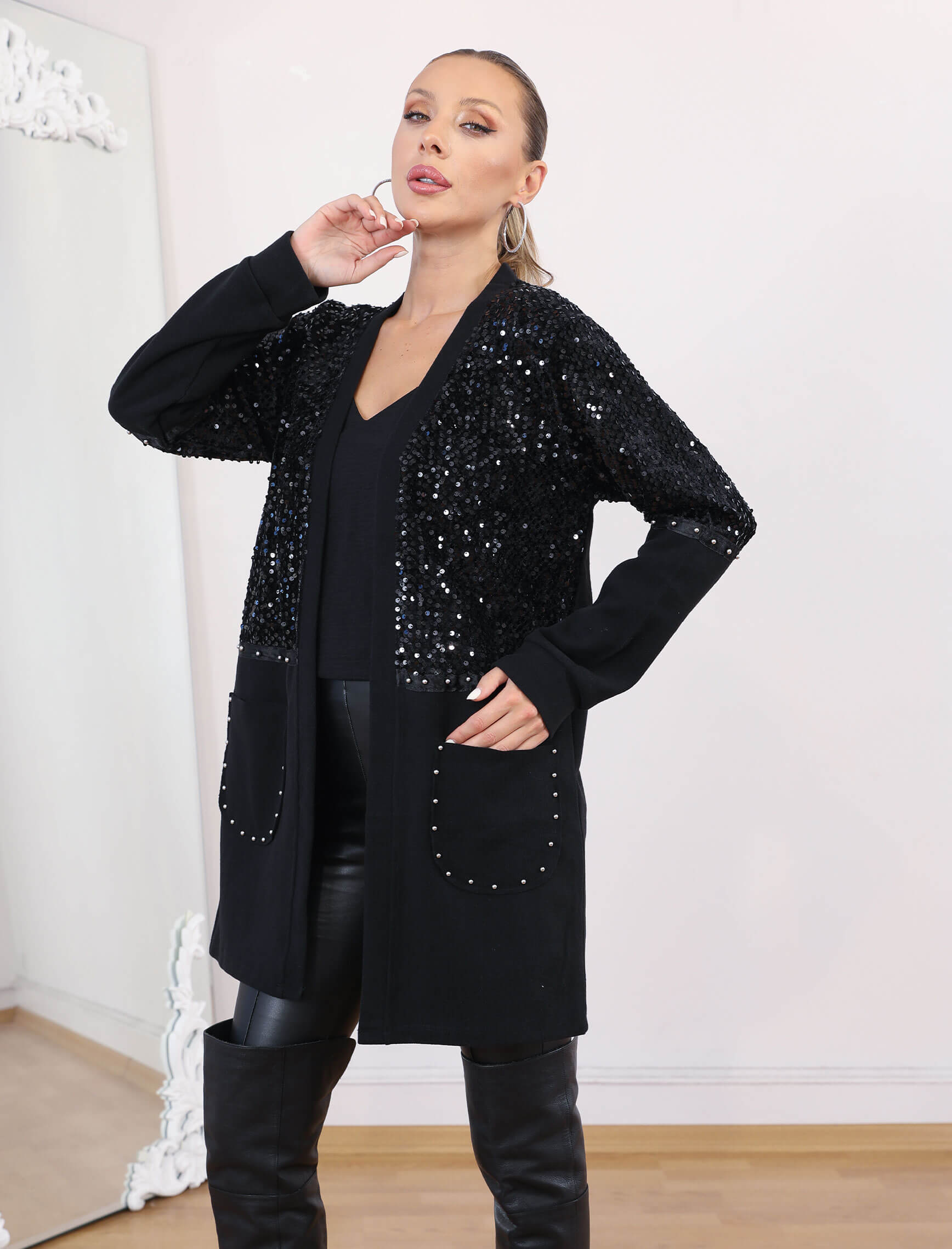 Magic Payet Trok Sweat Hırka - Görsel 3