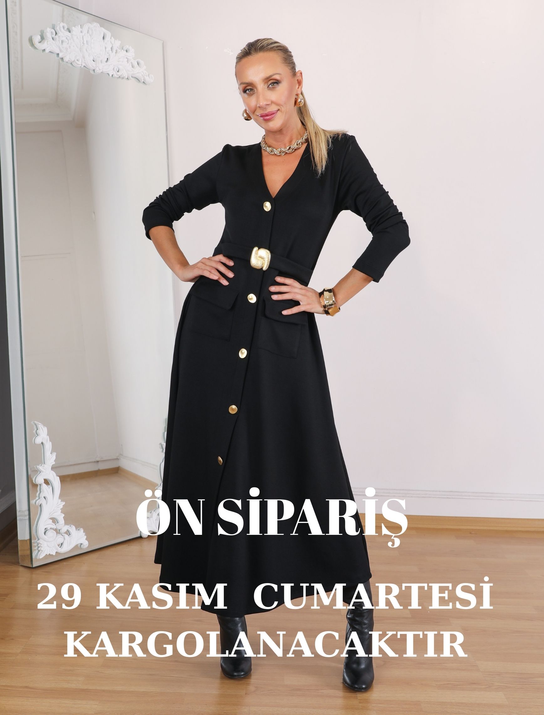 Siyah Kemerli Alya Ebise