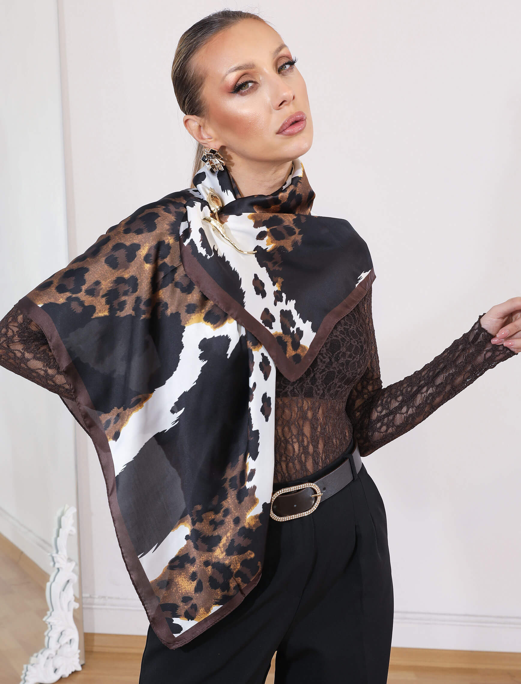 Kahve Dantel Çıtçıt Body - Görsel 7