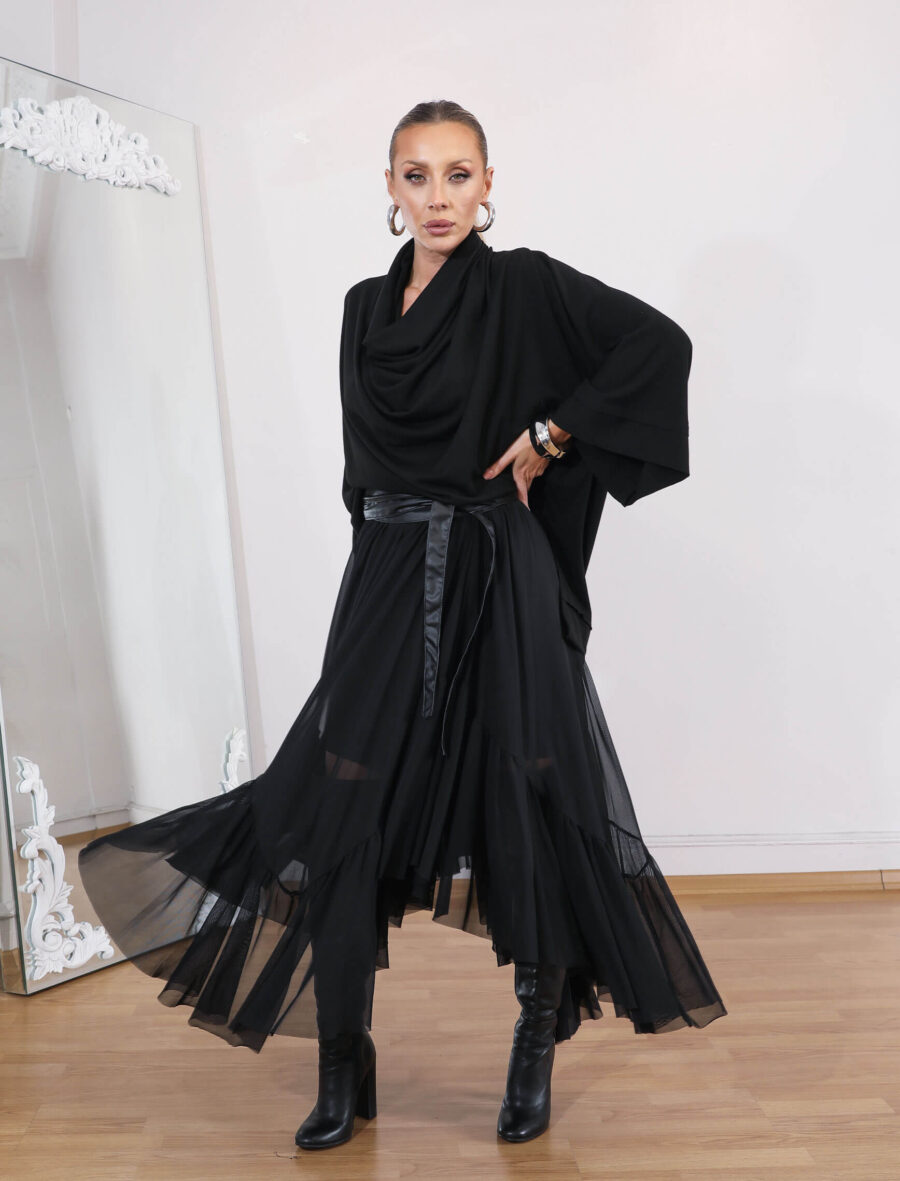 Siyah Esperanza Tül Etek