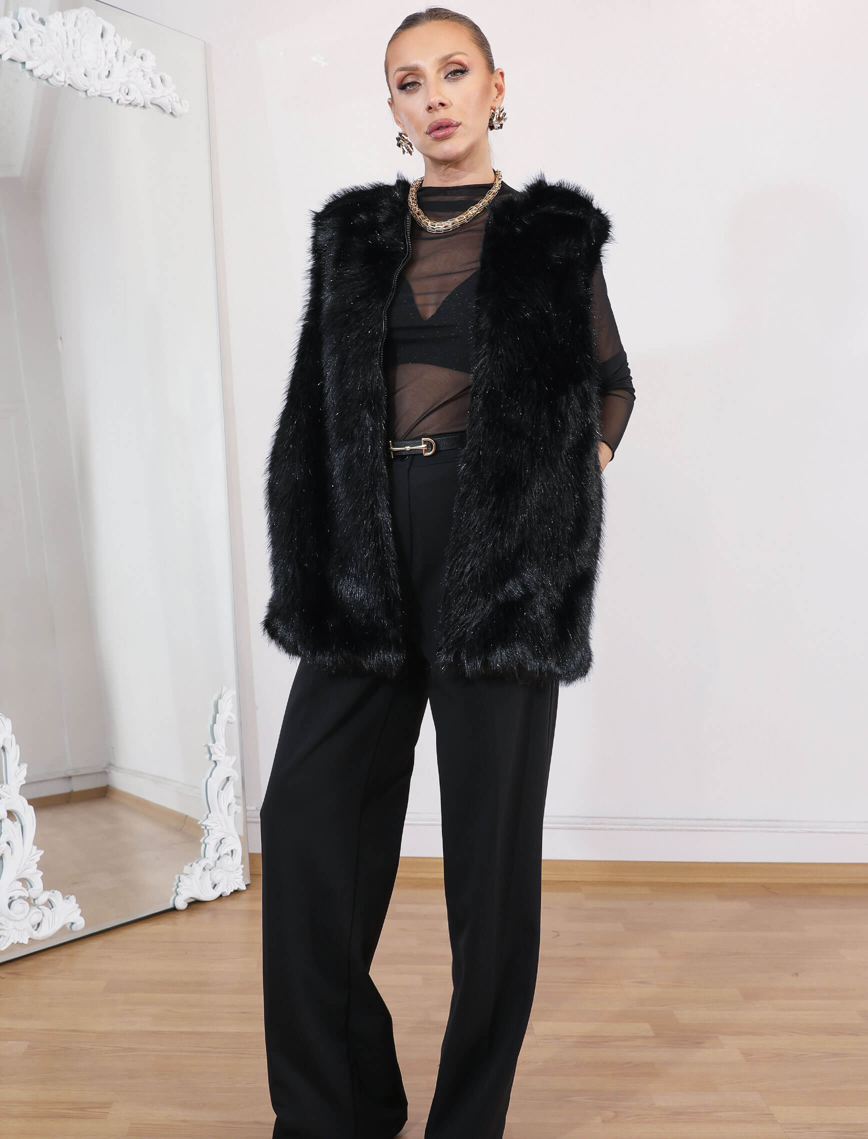 Siyah Tül Body - Görsel 5