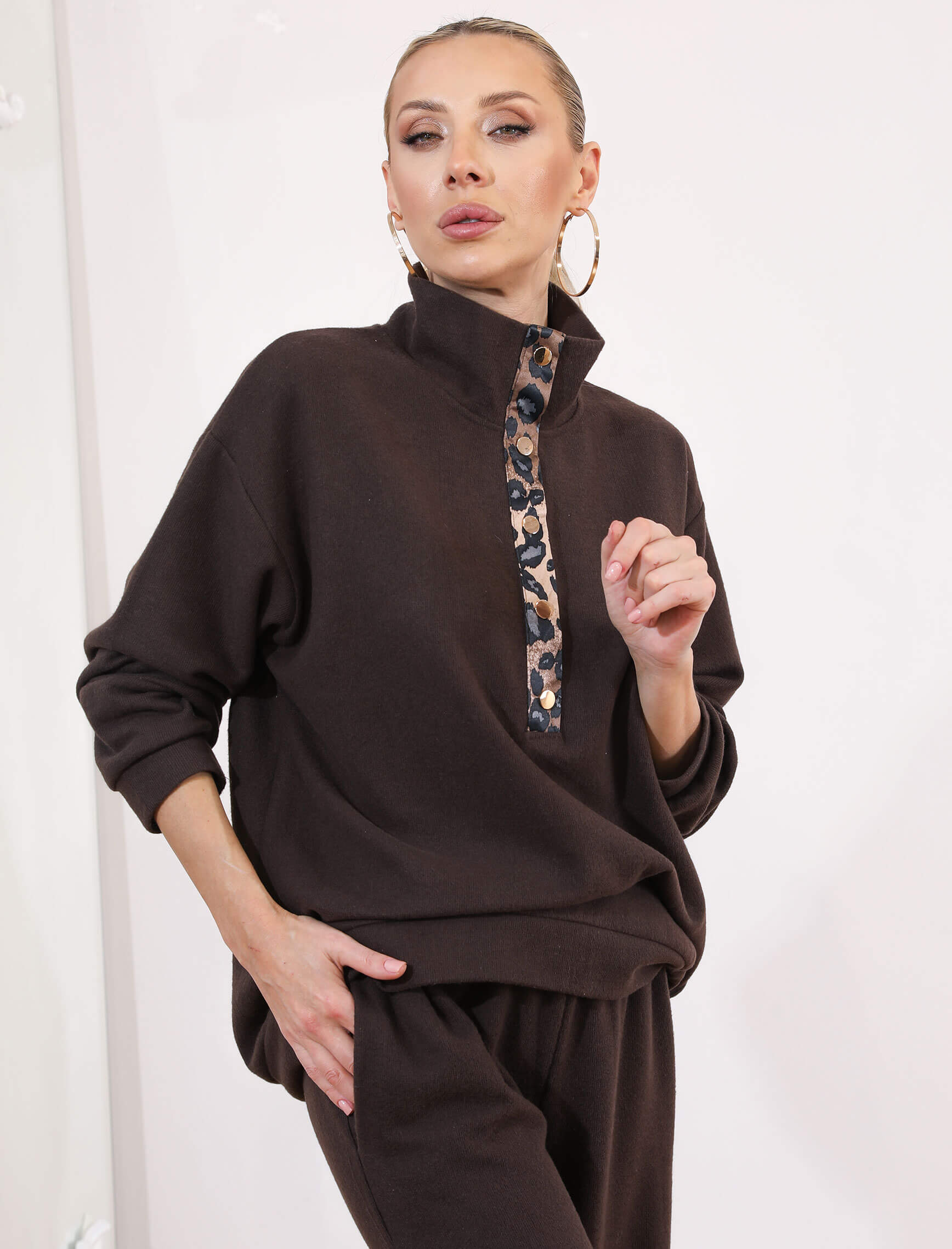 Kahverengi Leopar Bant Selanik Takım - Görsel 2