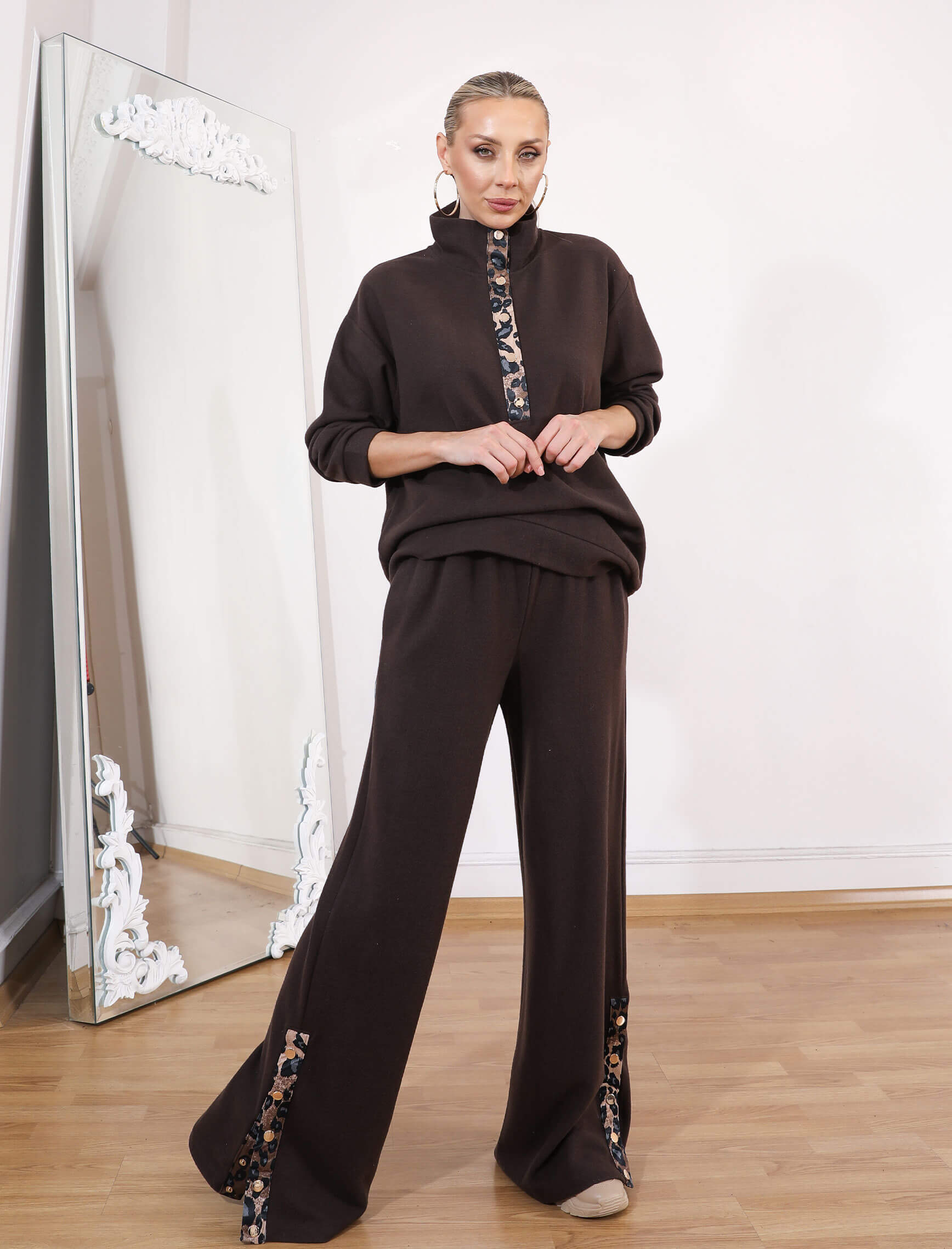 Kahverengi Leopar Bant Selanik Takım - Görsel 6