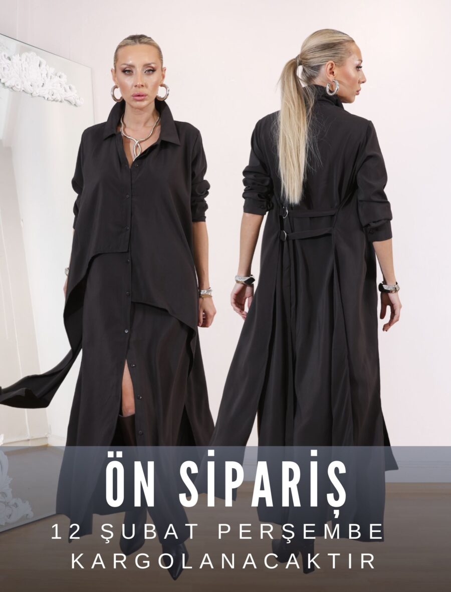 Koyukahve Vestido Gömlek Elbise