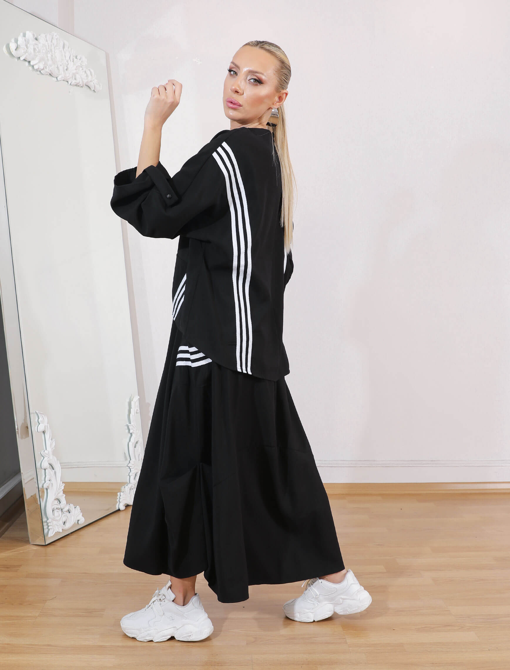 Siyah 3 Şerit Palermo Takım - Görsel 6