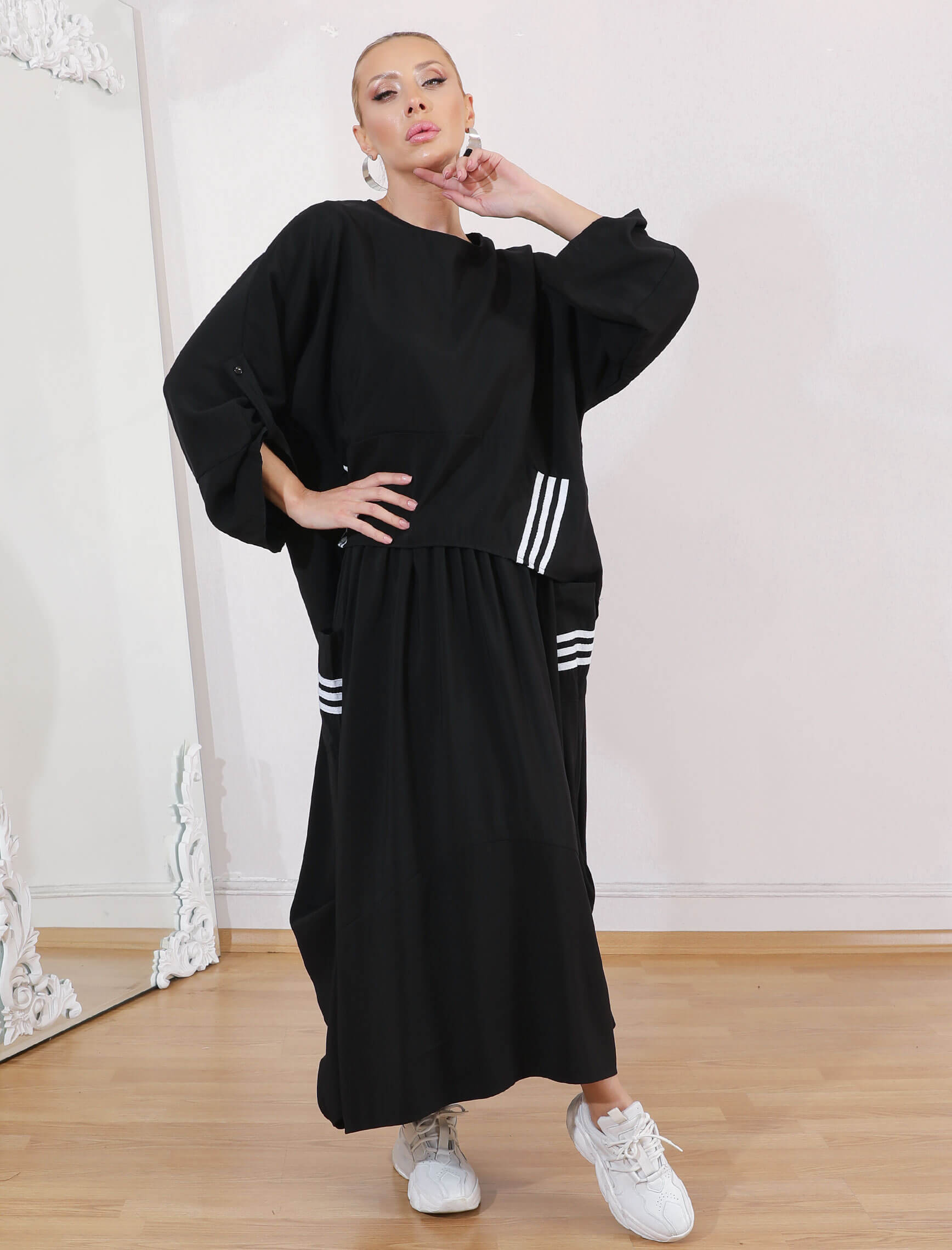 Siyah 3 Şerit Palermo Takım - Görsel 5