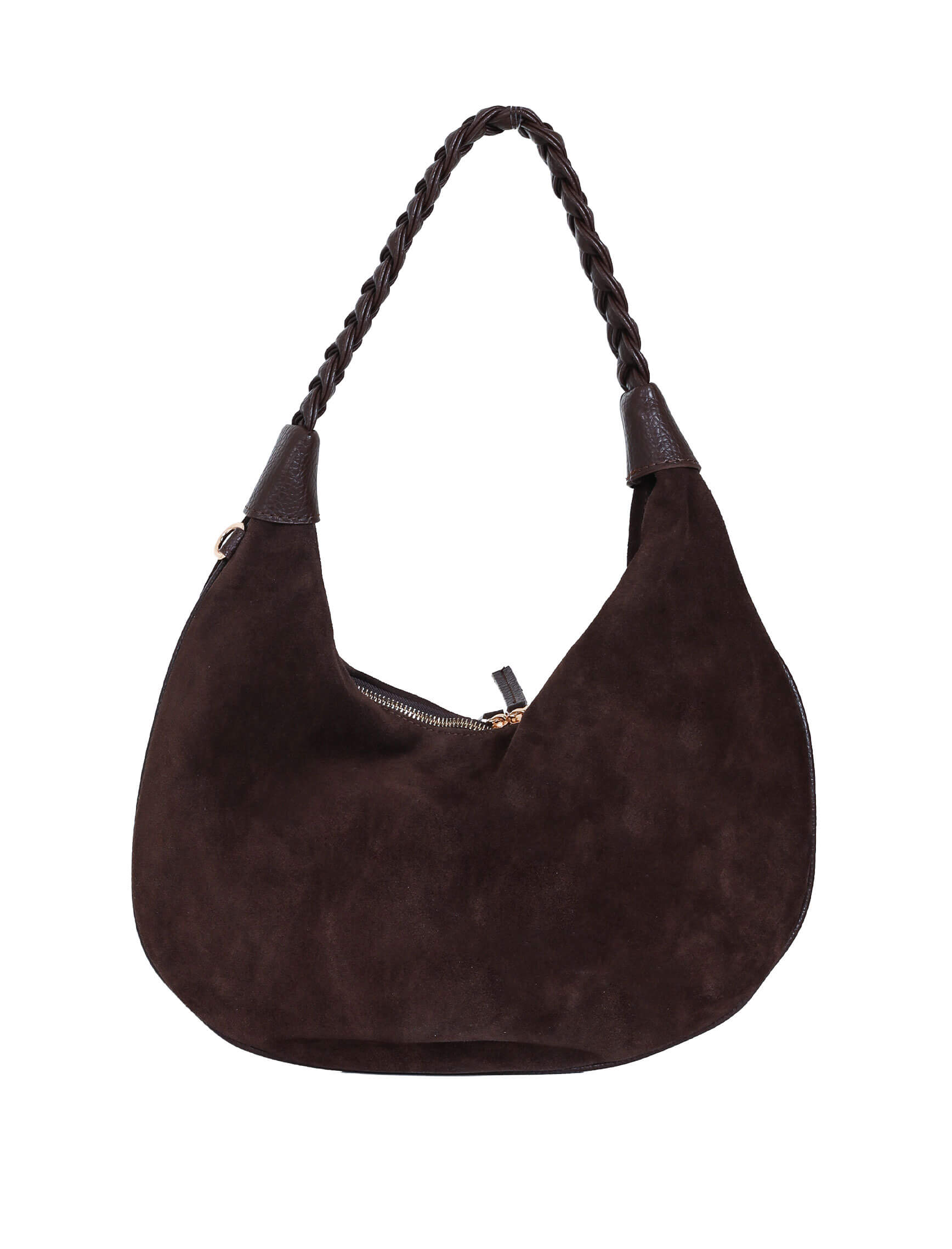 Kahverengi Süet Gold Trok Ay Çanta - Görsel 2