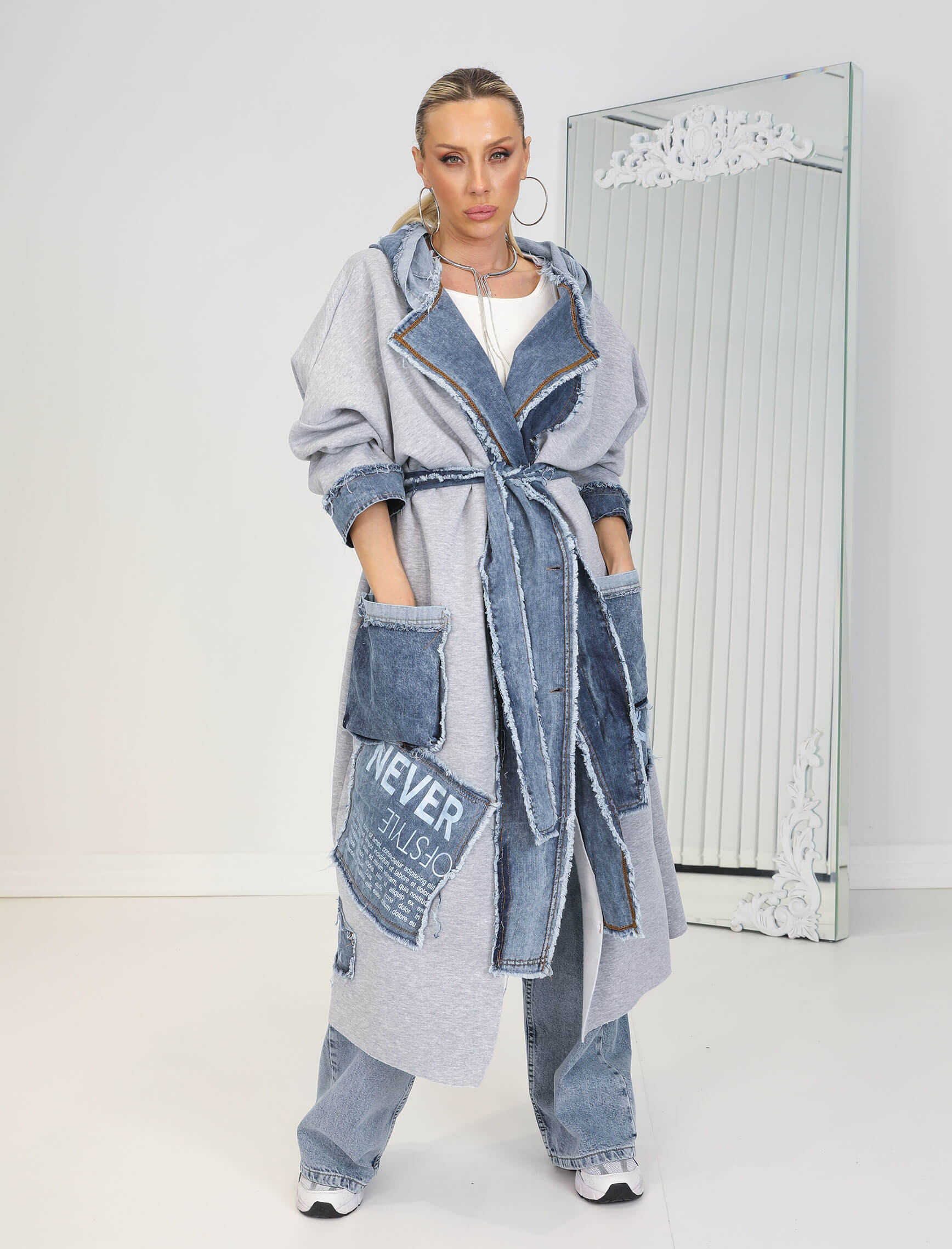 Gri Mavi Never Spor Kap