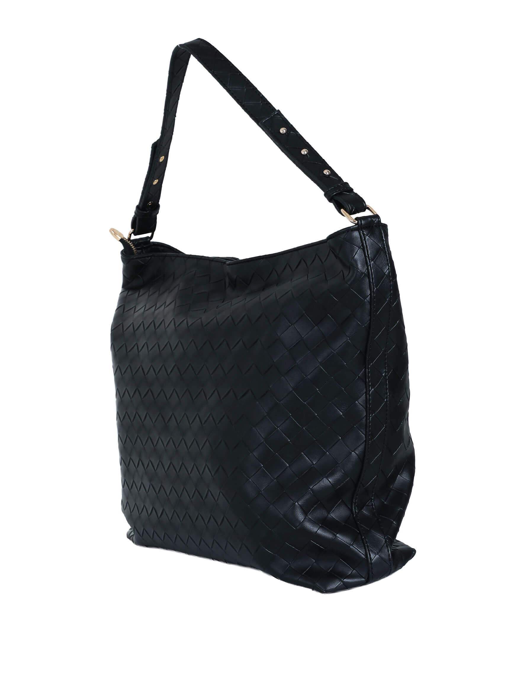 Siyah Sorin Örme Çanta - Görsel 2